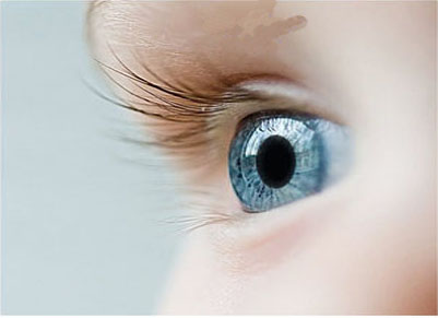 Инфракрасные контактные линзы для голубых глаз